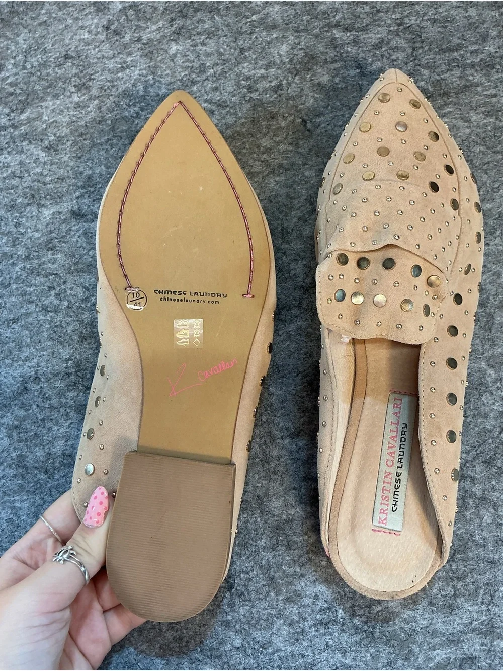 Chinese Laundry beige studded